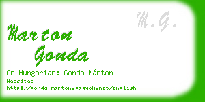 marton gonda business card