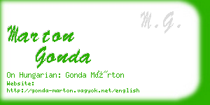 marton gonda business card